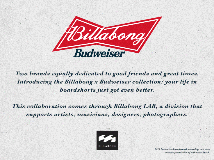 Budweiser x Billabong Collaboration