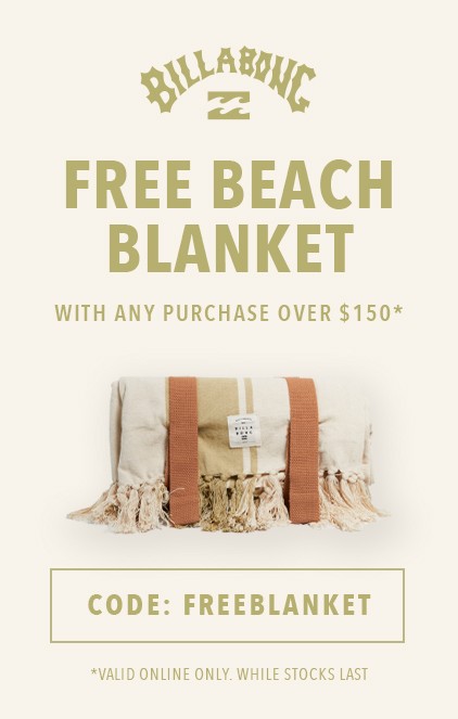 billabong towel gift with purchase