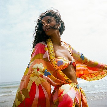 Marina West Swim Sun Goddess Tied Maxi Cover-Up