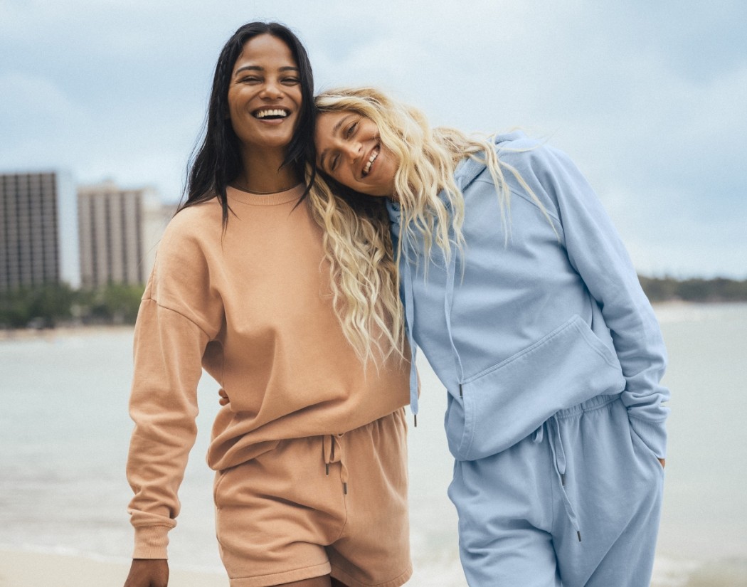 women wearing billabong fleece
