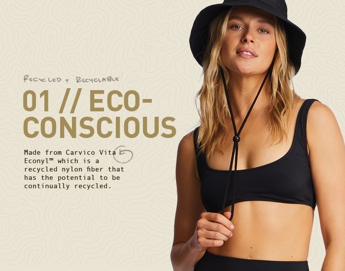 womans eco conscious billabong swimwear