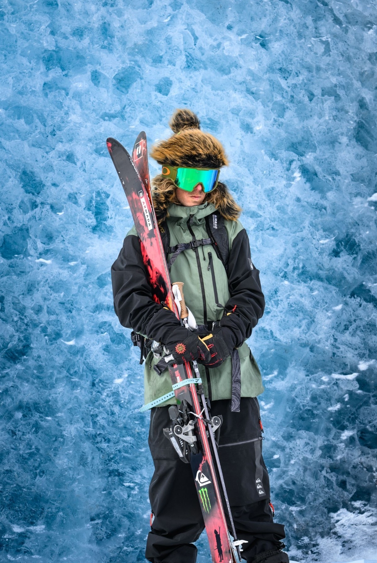 Squad Gants De Ski Homme QUIKSILVER NOIR pas cher - Gants ski et snowboard  QUIKSILVER discount