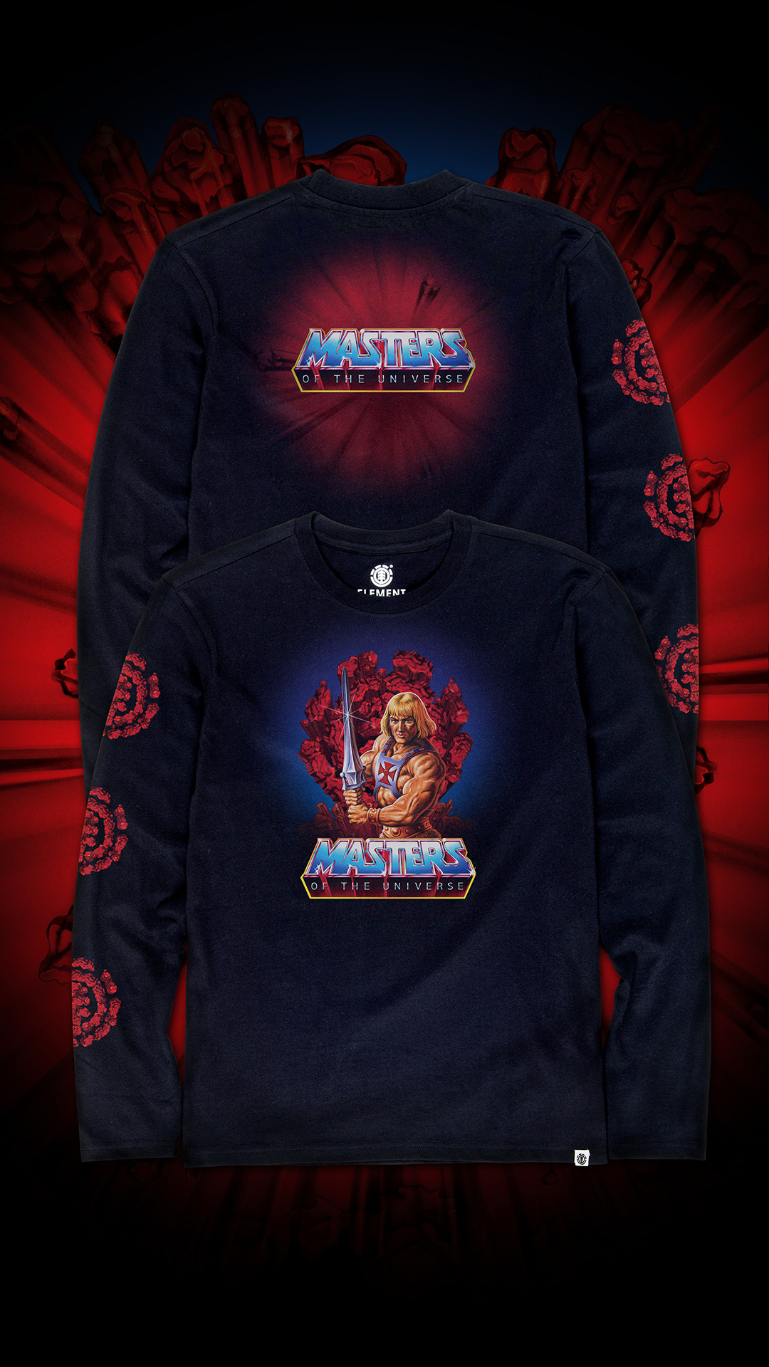 Element Skateboards x Super 7 x Masters Of The Universe MOTU Lava Rocks T-Shirt