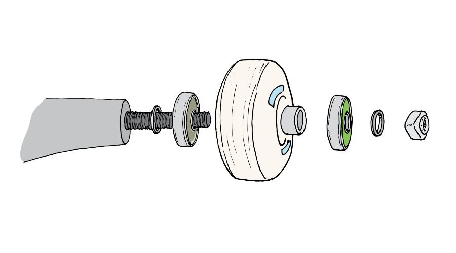 skateboard bearing spacers