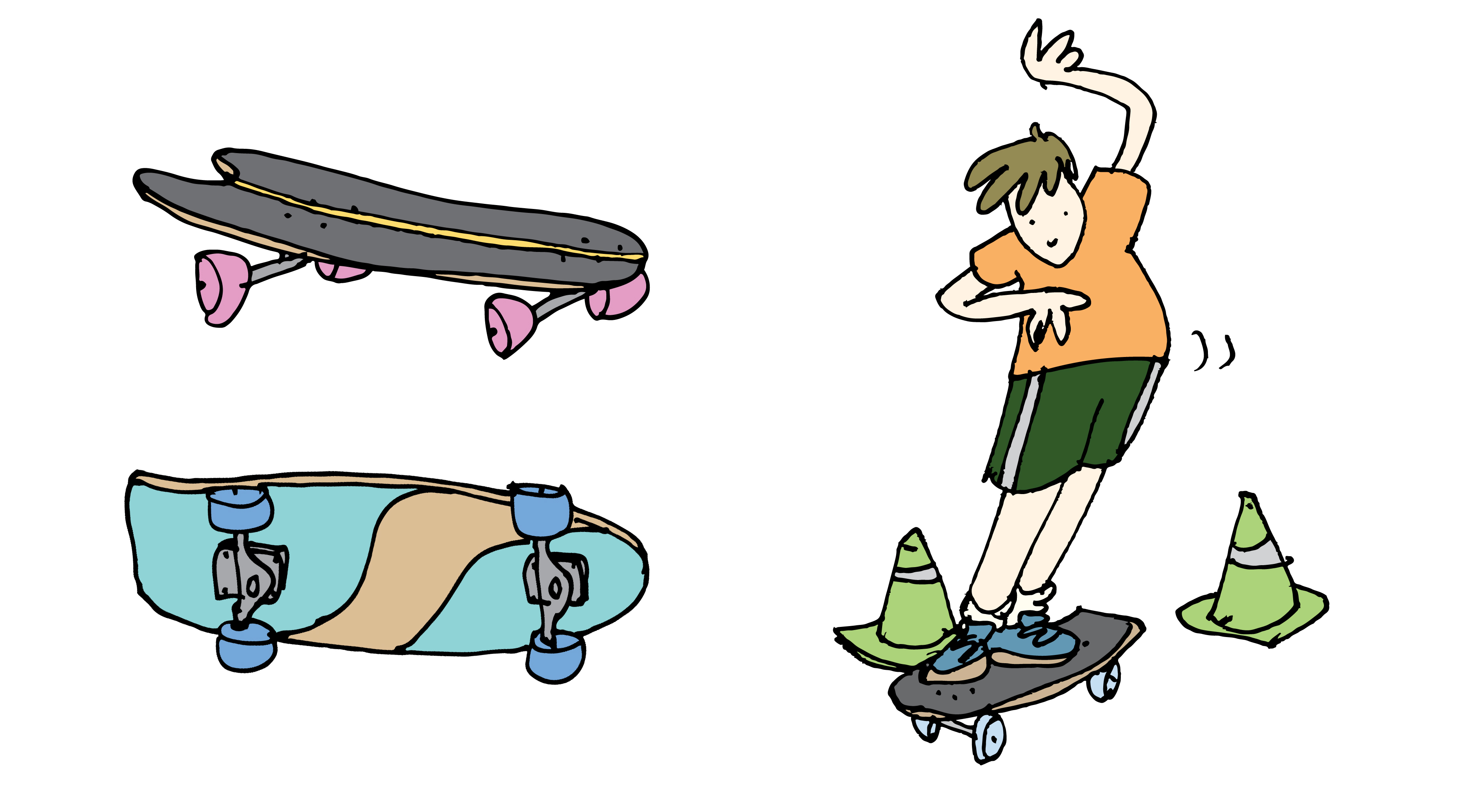 special shape skateboard