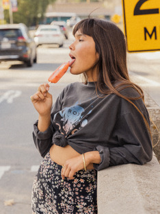 skirt and graphic tees