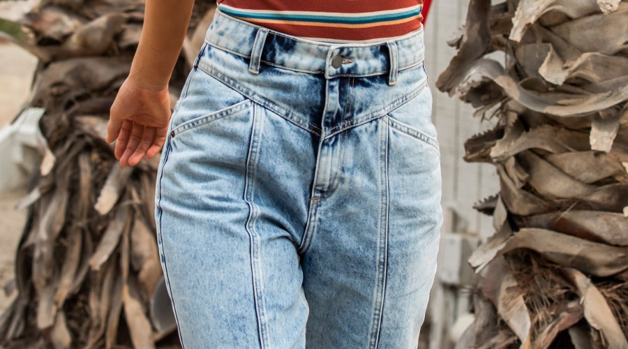 mom jeans taille haute