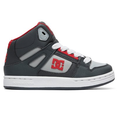 dcshoes, Высокие кеды Pure High-Top, GREY/GREY/RED (xssr) Pure - High-Top Shoes ADBS100242
