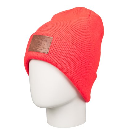 dcshoes, Шапка женская с отворотом Label, FIERY CORAL (mkz0) Label - Cuff Beanie EDJHA03015