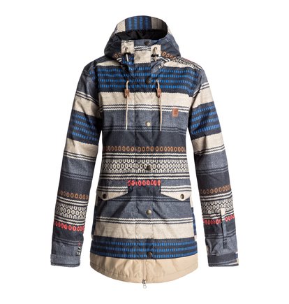 dcshoes, Сноубордическая куртка Riji, PONCHO STRIPE WMS (cjz3) Riji - Snow Jacket for Women EDJTJ03026