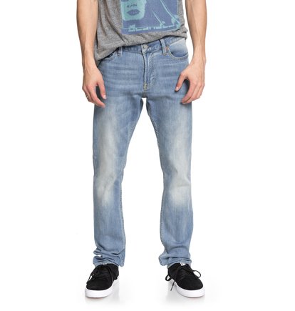 dcshoes, Узкие джинсы Worker Light Indigo Blue, LIGHT INDIGO BLEACH (bfgw) Worker Light Indigo Blue - Slim Fit Jeans EDYDP03363