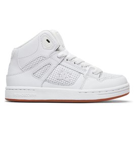 dcshoes, Pure High - Chaussures montantes pour Garçon, WHITE/WHITE/GUM (hwg) Pure High - High-Top Shoes for Boys ADBS100242