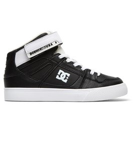 dcshoes, Pure - High-Top-Schuhe mit elastischen Schnürsenkeln für Jungen, BLACK/WHITE (bkw) Pure - High-Top Elastic-Laced Shoes for Boys ADBS300324