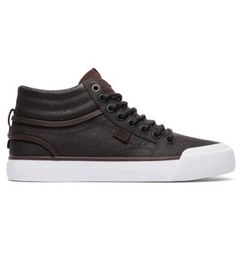 dcshoes, Evan Hi - Chaussures montantes en cuir pour Femme, BROWN/DK CHOCOLATE (bd2) Evan Hi - High-Top Leather Shoes for Women ADJS300189