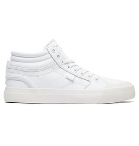 dcshoes, Evan Hi - Chaussures montantes en cuir pour Femme, WHITE/WHITE (ww0) Evan Hi - High-Top Leather Shoes for Women ADJS300189