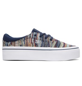 dcshoes, Women's Trase Platform TX LE Leather Shoes, DARK NAVY (na0) Trase Platform TX LE - Leather Shoes ADJS300213