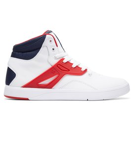 dcshoes, Men's Frequency High-Top Shoes, WHITE/NAVY/RED (wnr) Frequency High - High-Top Shoes ADYS100410