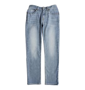 dcshoes, Worker Light Indigo Blue - Vaquero de Corte Recto para Chicos 8-16, LIGHT INDIGO BLEACH (bfgw) Worker Light Indigo Blue - Straight Fit Jeans for Boys 8-16 EDBDP03046