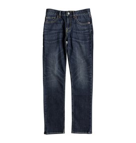 dcshoes, Worker Medium Stone - Vaquero de Corte Ajustado para Chicos 8-16, MEDIUM STONE (bntw) Worker Medium Stone - Slim Fit Jeans for Boys 8-16 EDBDP03047