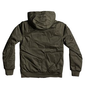 dcshoes, Ellis - Chaqueta resistente al agua con capucha para Chicos 8-16, FATIGUE GREEN (cqy0) Ellis - Hooded Water-Resistant Jacket for Boys 8-16 EDBJK03022