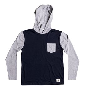 dcshoes, Rellin - Tee-shirt à capuche à manches longues, DARK INDIGO (byj0) Rellin - Long Sleeve Hooded T-Shirt EDBKT03082