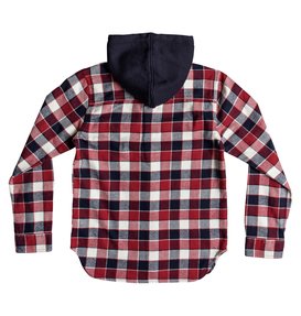 dcshoes, Runnels - Camisa de franela de manga larga con capucha
, TANGO RED (rrh0) Runnels - Long Sleeve Hooded Flannel Shirt EDBWT03046