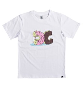 dcshoes, Donut Crush - T Shirt col rond pour Garçon 8-16 ans, SNOW WHITE (wbb0) Donut Crush - T-Shirt for Boys 8-16 EDBZT03262