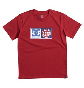 dcshoes, Global Salute - T Shirt col rond pour Garçon 8-16 ans, TANGO RED (rrh0) Global Salute - T-Shirt for Boys 8-16 EDBZT03273