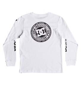 dcshoes, Circle Star - Long Sleeve T-Shirt for Boys 8-16, SNOW WHITE (wbb0) Circle Star - Long Sleeve T-Shirt for Boys 8-16 EDBZT03283
