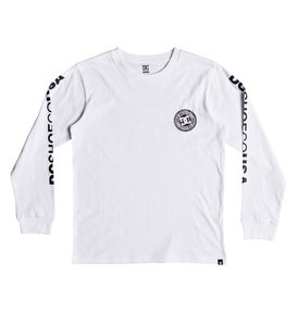 dcshoes, Circle Star - Long Sleeve T-Shirt, SNOW WHITE (wbb0) Circle Star - Long Sleeve T-Shirt EDBZT03283