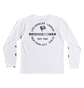 dcshoes, Worldwide Flag - Long Sleeve T-Shirt for Boys 8-16, SNOW WHITE (wbb0) Worldwide Flag - Long Sleeve T-Shirt for Boys 8-16 EDBZT03303