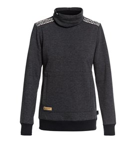 dcshoes, Veneer - Sweat technique à col roulé pour Femme, BLACK (kvj0) Veneer - Technical Roll Neck Sweatshirt for Women EDJFT03059
