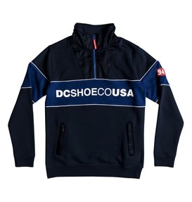 dcshoes, Clewiston Mock - Sweat col montant avec demi-zip, BLACK IRIS (btl0) Clewiston Mock - Half-Zip Mock Neck Sweatshirt EDYFT03391