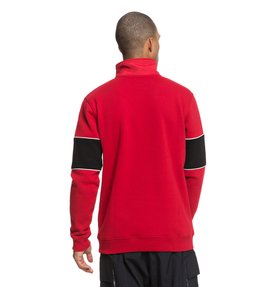 dcshoes, Clewiston - Sweatshirt mit Halbreißverschluss und Stehkragen für Männer, TANGO RED (rrh0) Clewiston - Half-Zip Mock Neck Sweatshirt for Men EDYFT03391