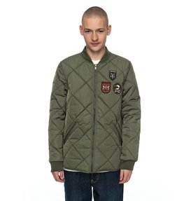 dcshoes, Hedgehope - Chaqueta Acolchada Bomber para Hombre, VINTAGE GREEN (gzj0) Hedgehope - Quilted Bomber Jacket for Men EDYJK03137