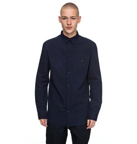 dcshoes, Swalendalen - Chemise texturée à manches longues pour Homme, DARK INDIGO (byj0) Swalendalen - Textured Long Sleeve Shirt for Men EDYWT03167