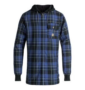 dcshoes, Backwoods - Sweat à capuche technique zippé, SURF THE WEB MILL PLAID (prm1) Backwoods - Technical Zip-Up Hoodie EDYWT03199