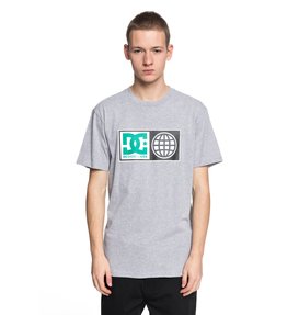 dcshoes, Global Salute - T Shirt col rond pour Homme, GREY HEATHER (knfh) Global Salute - T-Shirt for Men EDYZT03758