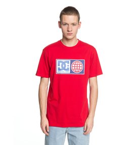 dcshoes, Global Salute - T Shirt col rond pour Homme, TANGO RED (rrh0) Global Salute - T-Shirt for Men EDYZT03758