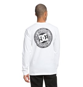 dcshoes, Circle Star - T-shirt à manches longues pour Homme, SNOW WHITE (wbb0) Circle Star - Long Sleeve T-Shirt for Men EDYZT03829