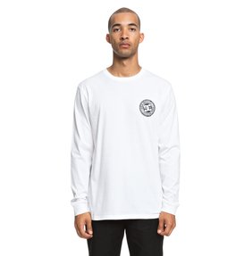 dcshoes, Circle Star - T-shirt à manches longues pour Homme, SNOW WHITE (wbb0) Circle Star - Long Sleeve T-Shirt for Men EDYZT03829
