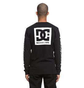 dcshoes, Square Star - T-shirt à manches longues pour Homme, BLACK (kvj0) Square Star - Long Sleeve T-Shirt for Men EDYZT03830