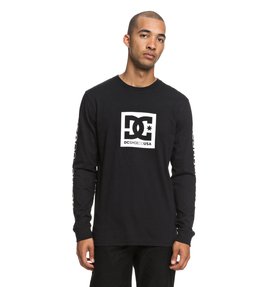 dcshoes, Square Star - T-shirt à manches longues pour Homme, BLACK (kvj0) Square Star - Long Sleeve T-Shirt for Men EDYZT03830