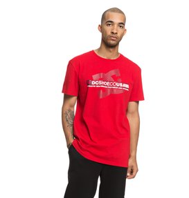 dcshoes, Destroy Advert - T-shirt col rond pour Homme, TANGO RED (rrh0) Destroy Advert - T-Shirt for Men EDYZT03839