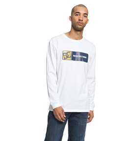 dcshoes, Swaze - T-shirt à manches longues pour Homme, SNOW WHITE (wbb0) Swaze - Long Sleeve T-Shirt for Men EDYZT03856