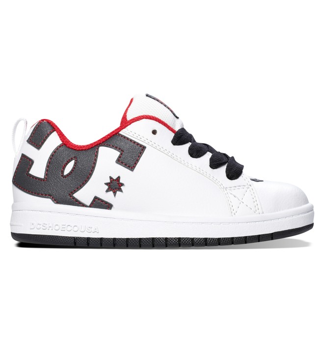 dcshoes, Boy's Court Graffik Shoes, WHITE/DARK SHADOW (1ws) 0 Boy's Court Graffik Shoes 300504B DC Shoes