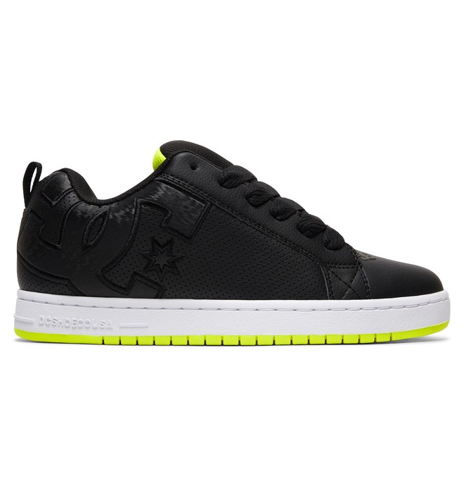 dcshoes, Court Graffik Shoes, BLACK/LIME (bki) 0 Court Graffik Shoes Grey 300529 DC Shoes