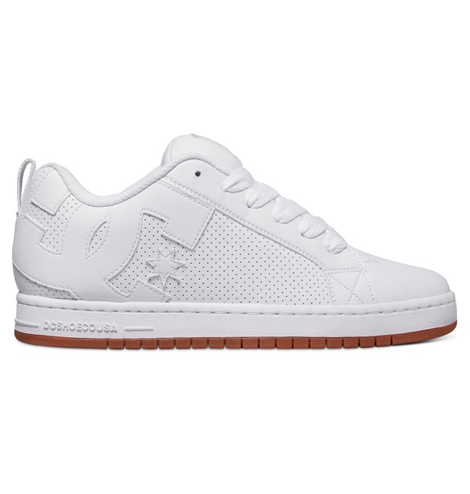 dcshoes, Court Graffik Shoes, WHITE/WHITE/GUM (hwg) 0 Court Graffik Shoes White 300529 DC Shoes