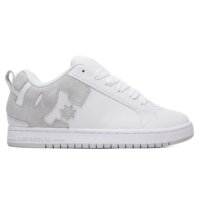 dcshoes, Court Graffik Shoes, WHITE/GREY/GREY (xwss) 0 Court Graffik Shoes White 300529 DC Shoes