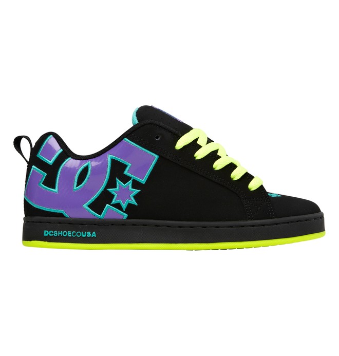dcshoes, Court Graffik - Low-Top Shoes, BLACK/FLUORESCENT PURPLE (bfp) 0 Court Graffik - Low-Top Shoes 300678 DC Shoes